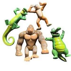 Vintage 2000s Rainforest Cafe Animal Toy Lot of 4